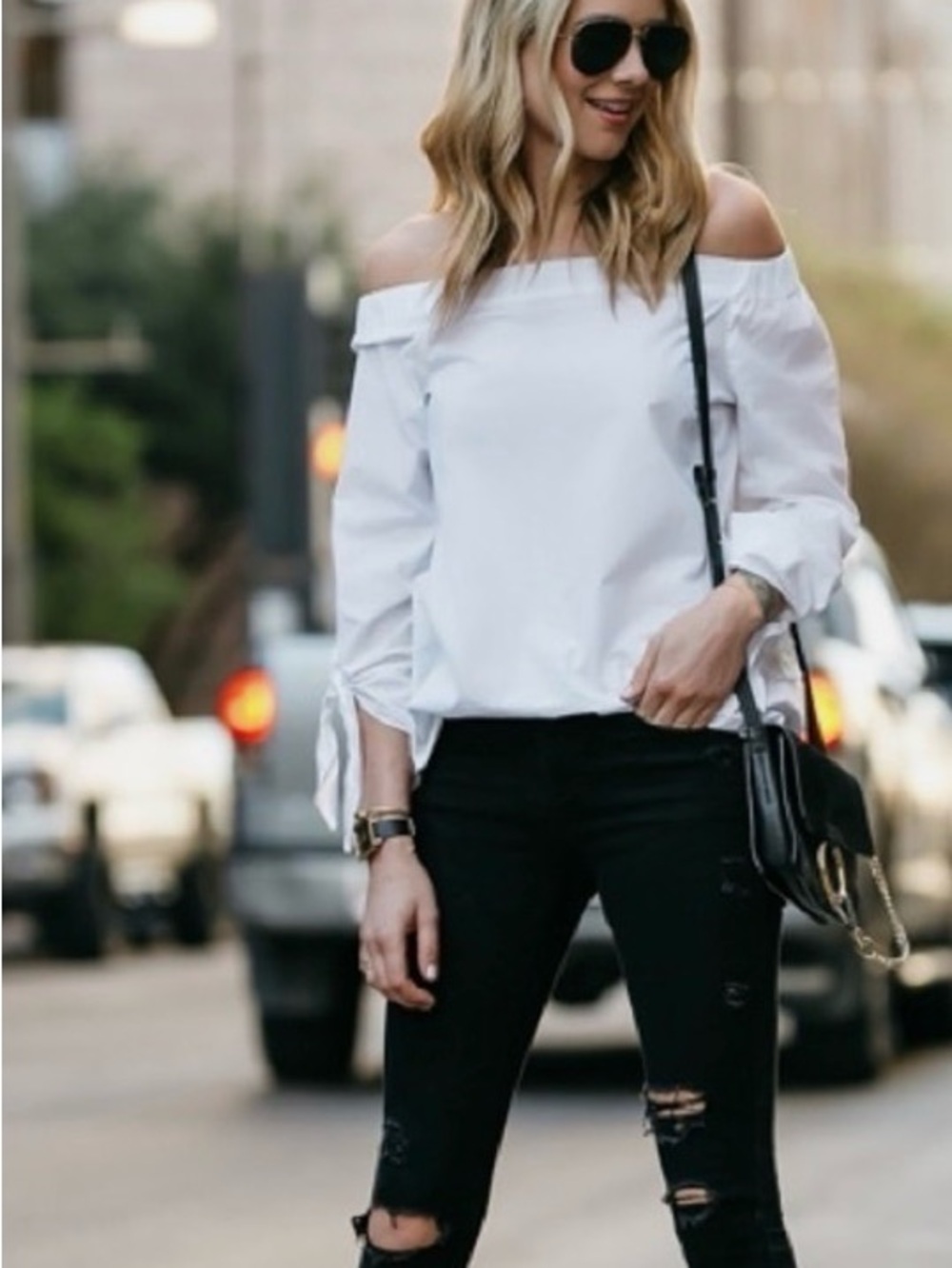 Free People Show Me Some Shoulder Tie-Sleeves Size L